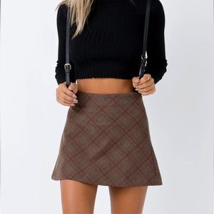 Brown Plaid Skirt (NWT)